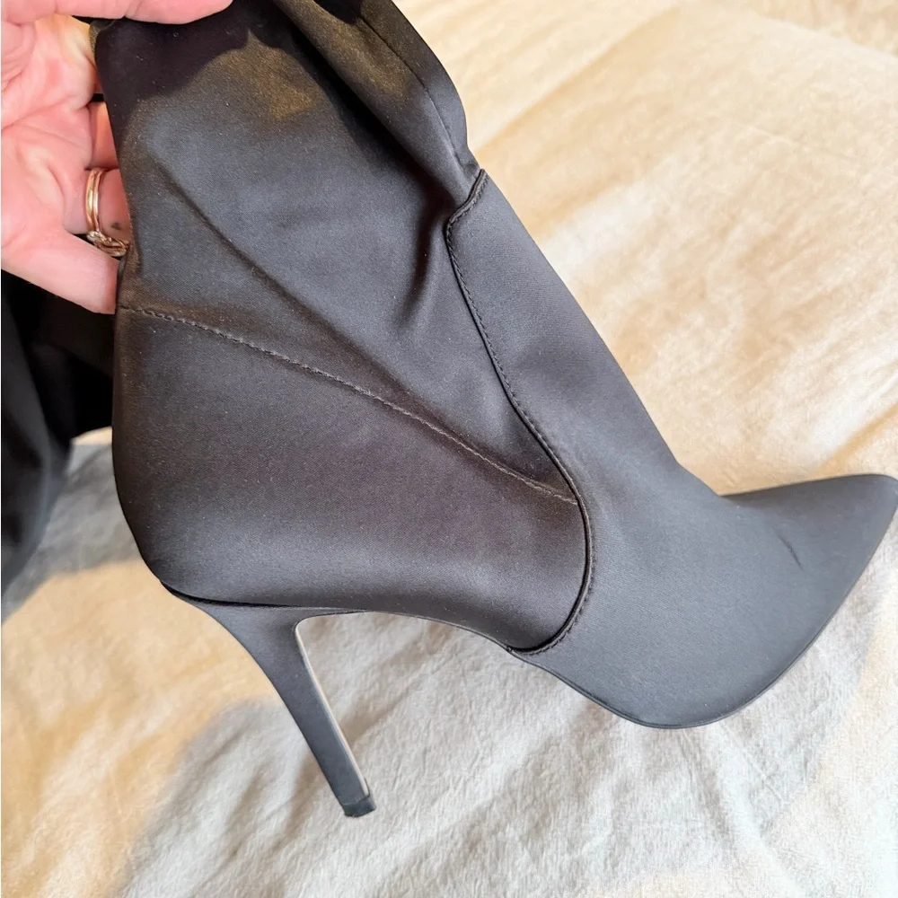 Aldo Satin Over-the-Knee Boots - Picture 4 of 7